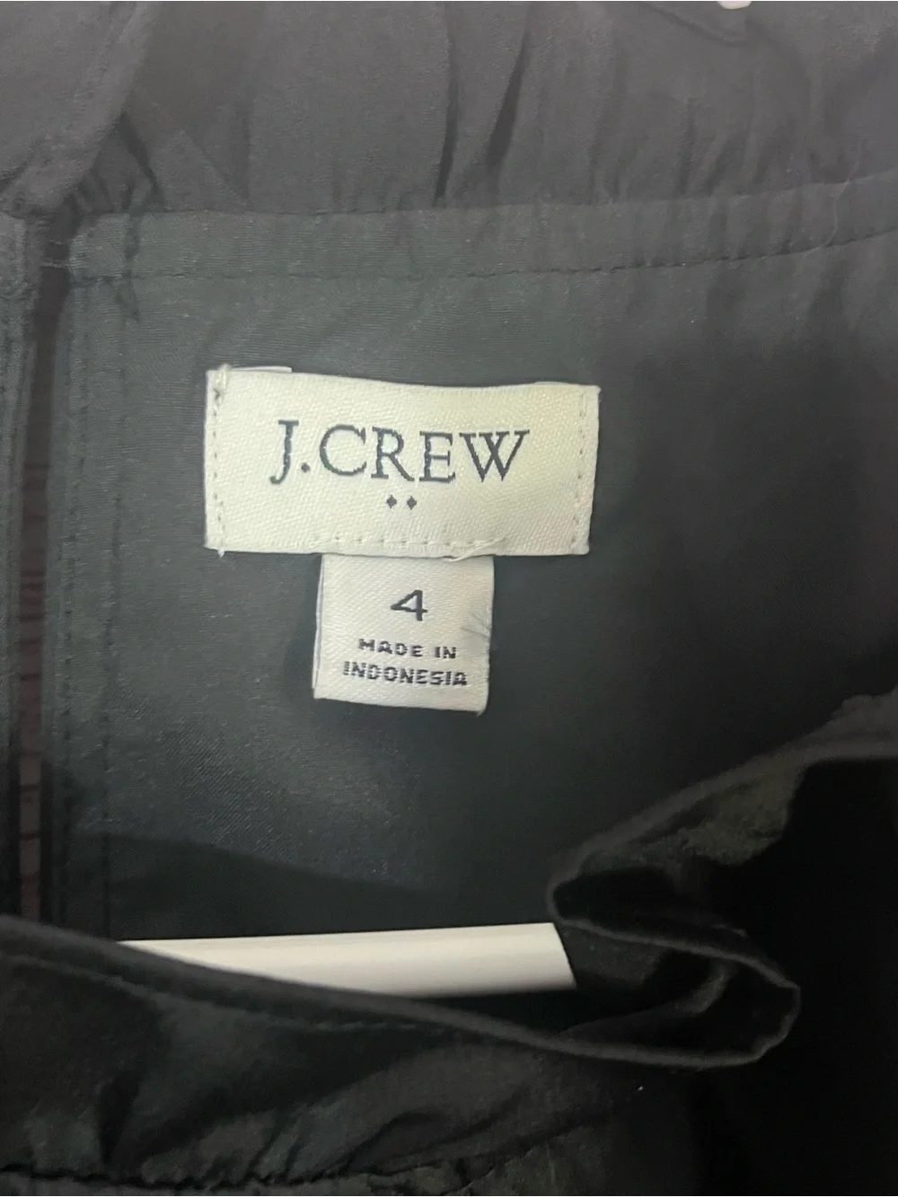 J.Crew Black Sleeveless Neck Bow Tie Pocketed All-line Shift Dress Size 4